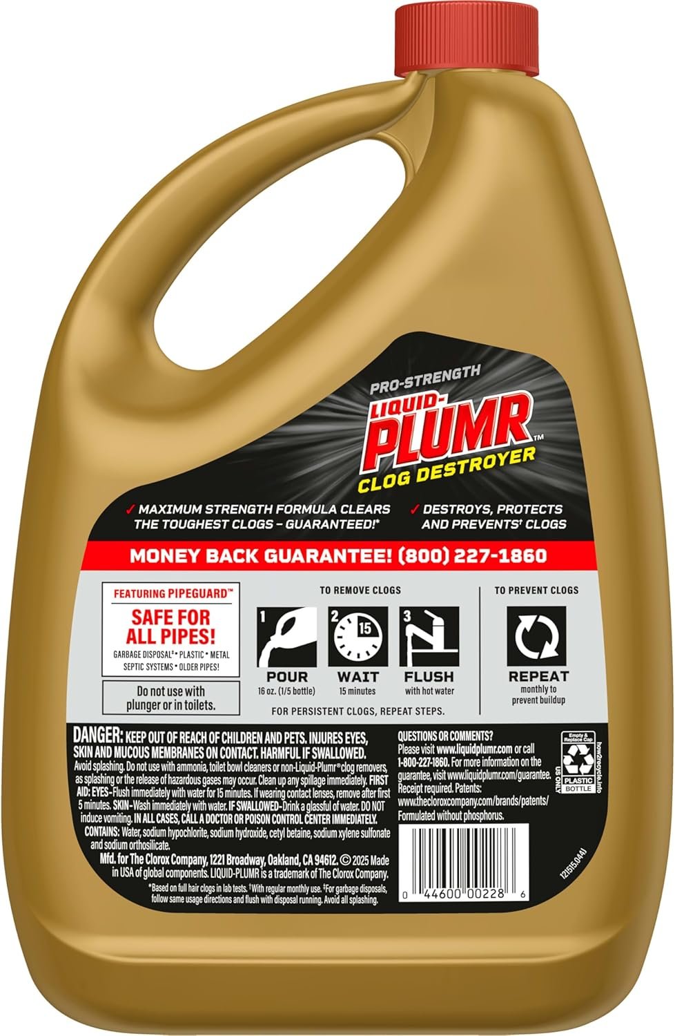 Liquid-Plumr Pro-Strength Full Clog Destroyer, Bathroom & Kitchen Sinks, Shower and Tub Drain, Safe for Pipes, Liquid Drain Cleaner, 80 Fluid Ounces - Image 12