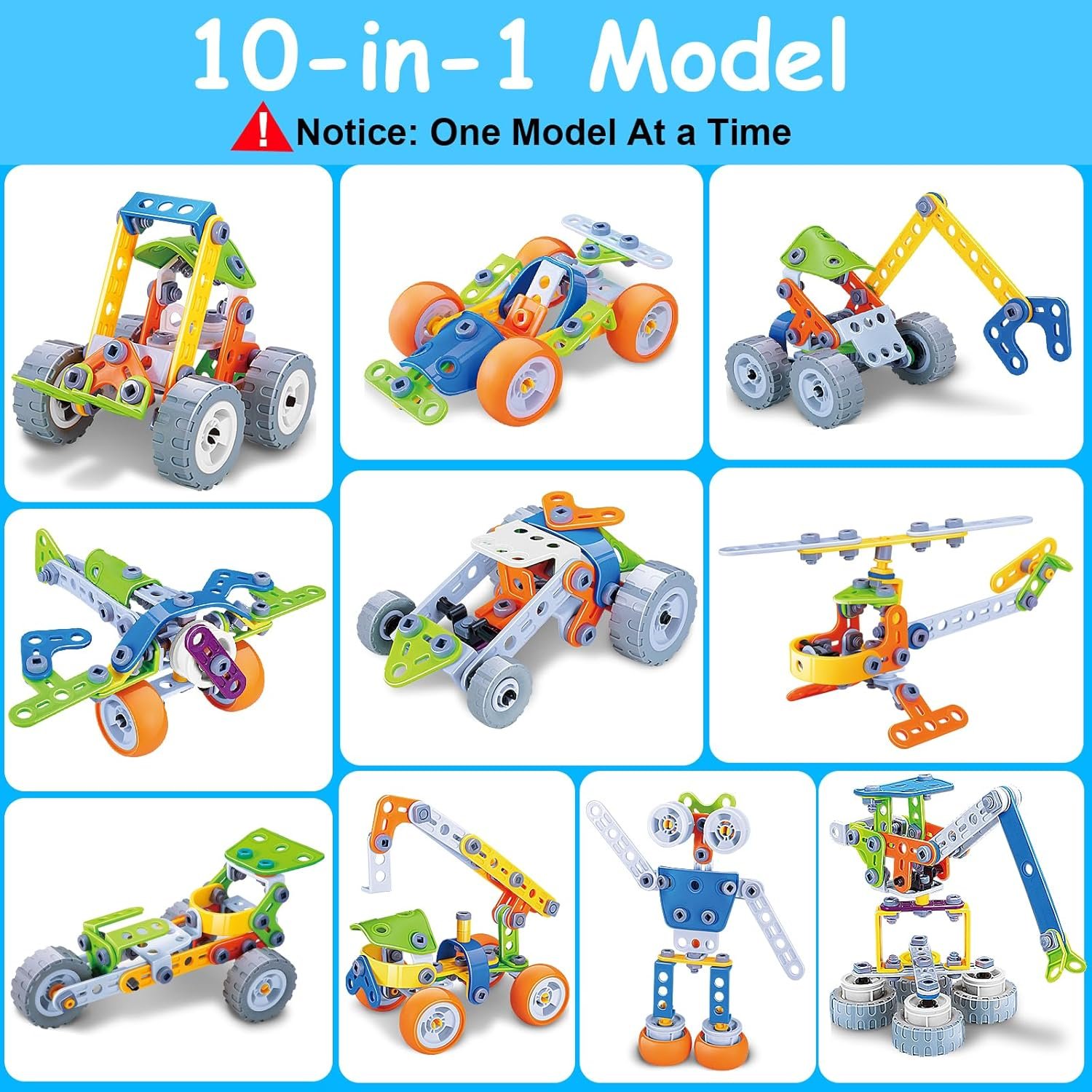 10 in 1 STEM Toys for 4 5 6 7 8+ Year Old Boy Girl Birthday Gifts Building Toys Stem Kits Activities for Kids Ages 4-8 5-7 6-8 Educational Learning Boy Toys Age 3-5 4-6 8-10 Engineering Creative Games - Image 6
