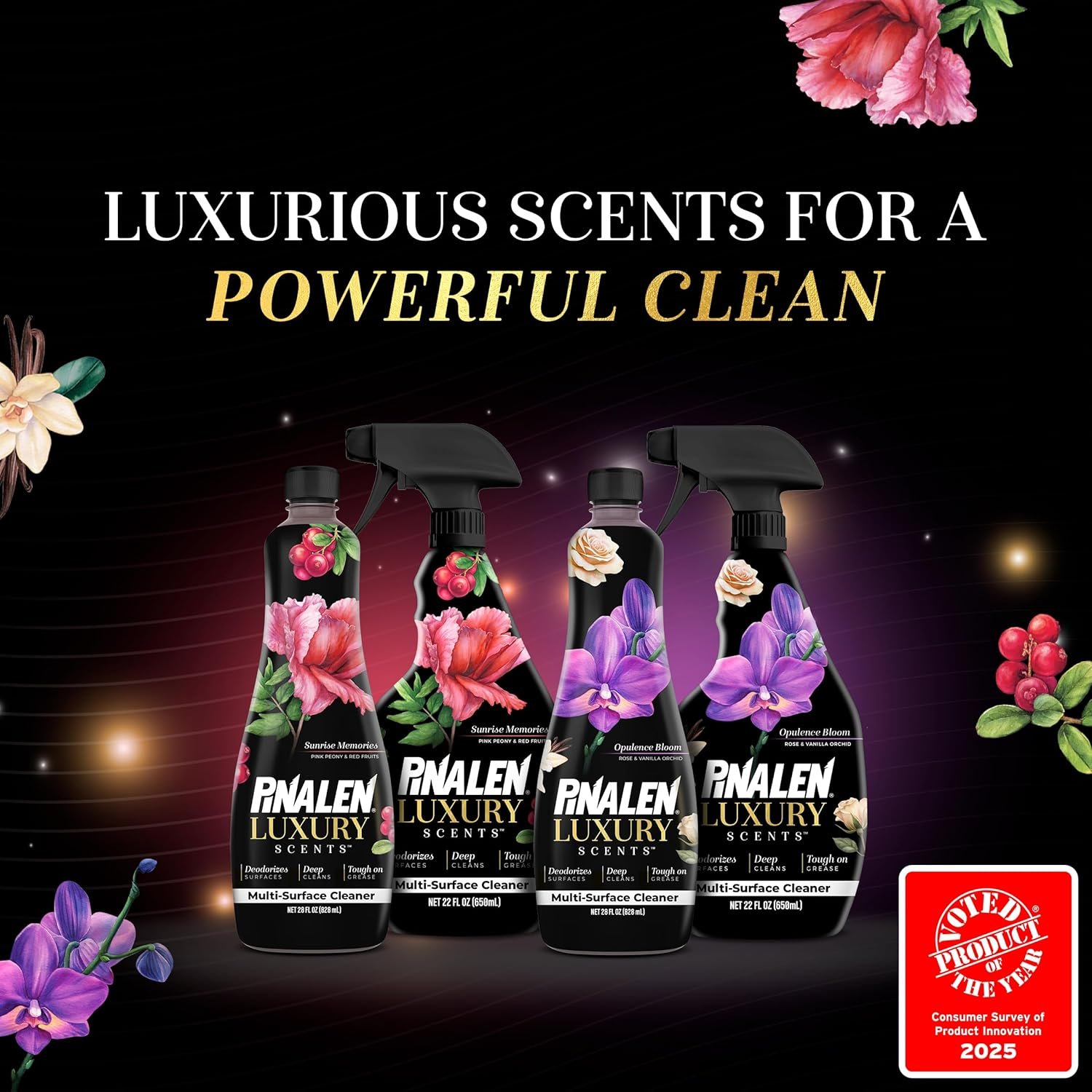 PINALEN Luxury Scent Multipurpose Cleaning Spray - Opulence Bloom - 22 fl oz - All Purpose Cleaner for Kitchen, Bathroom & Surfaces - Image 5