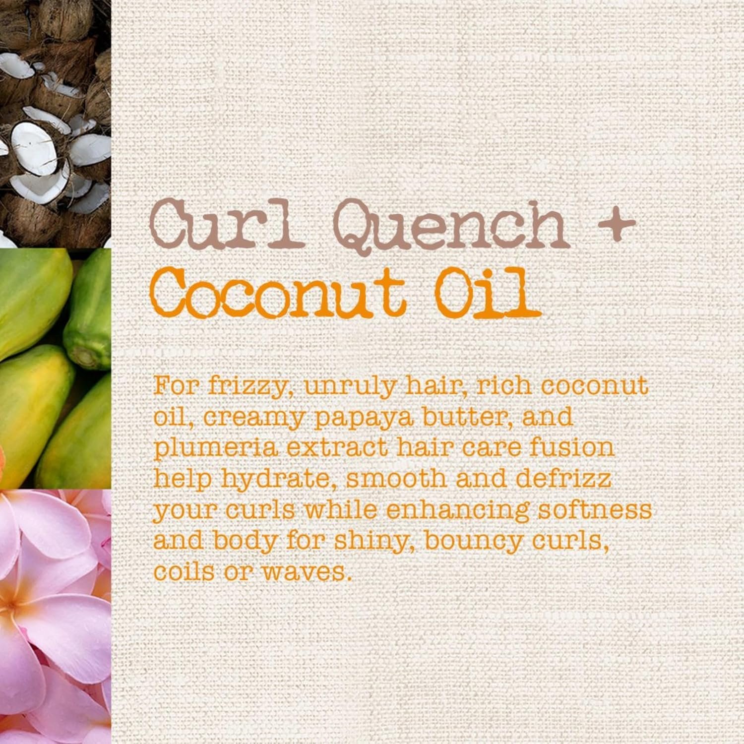 Maui Moisture Curl Quench + Coconut Oil Hydrating Curl Cream Smoothie, Curly Hair Styling Cream with Coconut Oil & Papaya Butter Helps Tame Frizz & Enhance Softness, Silicone Free, 12 oz - Image 2