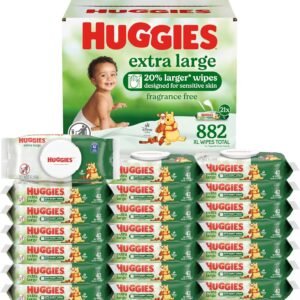 Huggies Extra Large Baby Wipes, Unscented, 21 Flip-Top Pack, 882 XL Wipes Total, Packaging May Vary