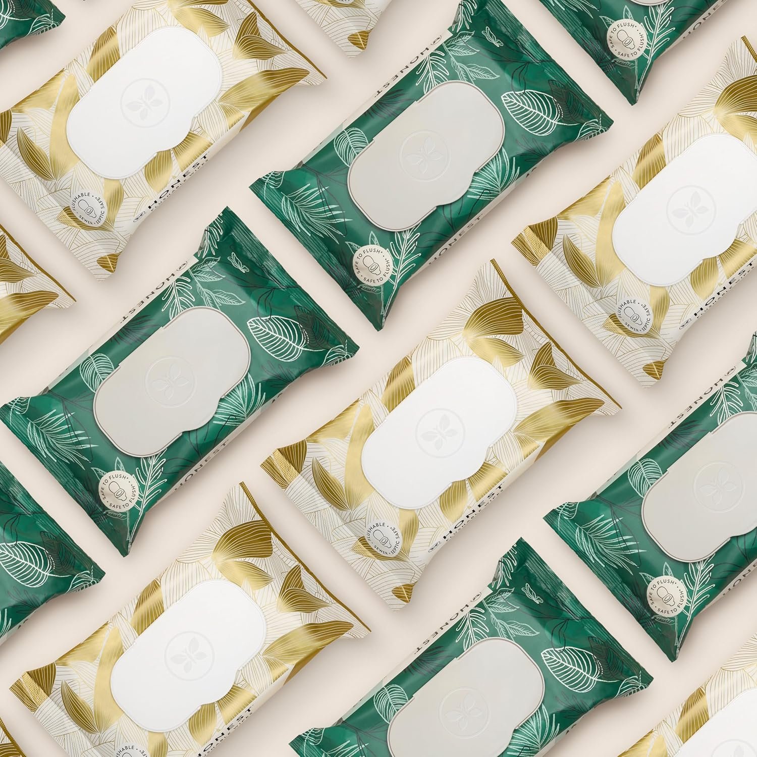 The Honest Company Flushable Wipes for Sensitive Skin, Hypoallergenic, Fragrance-Free, Gilded Wings Design, 126 Count - Image 10