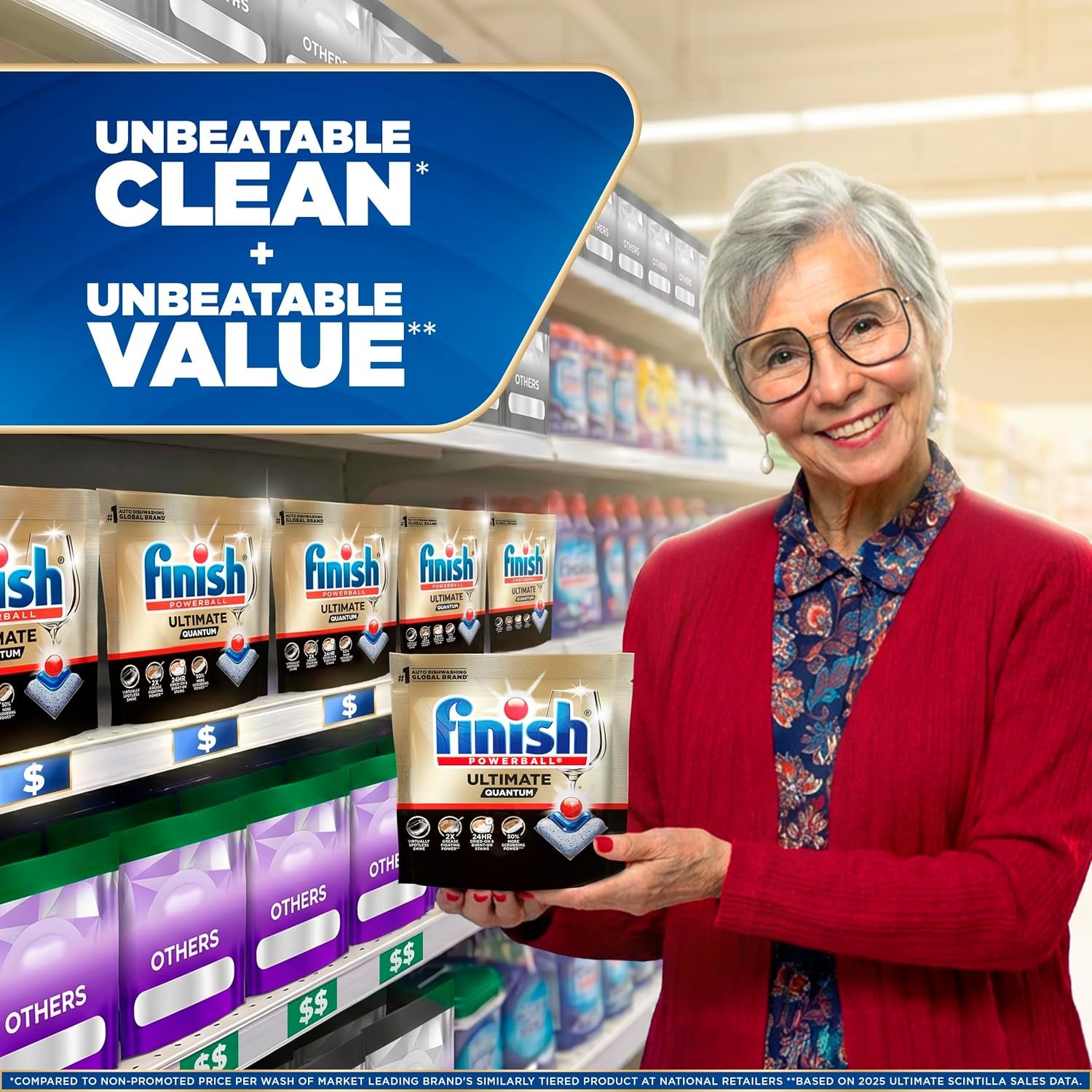 Finish Ultimate Quantum Dishwasher Pods, New & Improved Formula, Dishwasher Detergent Dish Soap, Removes Burnt-On & Dried-On Stain, Degreasing & Scrubbing Power, Lemon Scent, 21 Count - Image 5