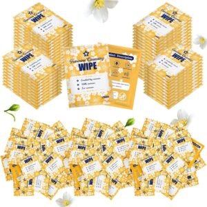 Tondiamo 200 Pcs Feminine Wet Wipes for Women Individually Wrapped Flushable Wipes Travel Size Soothing Personal Wipe Cleansing Natural Ingredients for Feminine Daily Use (Jasmine)