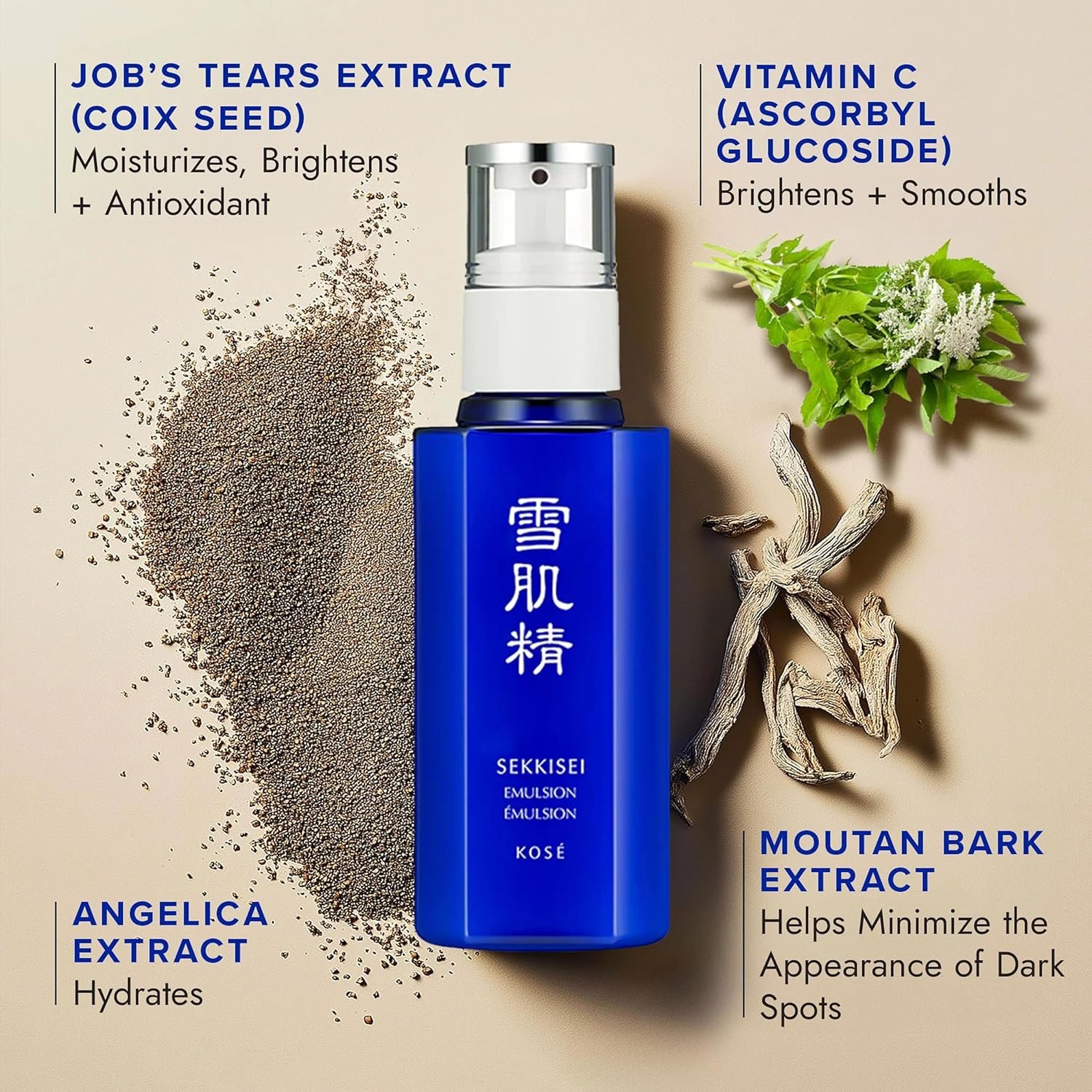 SEKKISEI Emulsion, Japanese Skincare Lightweight Hydrating Face Moisturizer with Vitamin C, Radiance Boosting Face Lotion with Job’s Tears Extract, Hydrating Treatment, 4.7 oz - Image 3