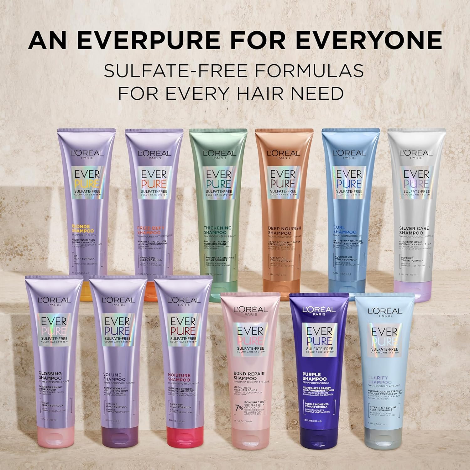 L'Oreal Paris Thickening Sulfate Free Shampoo, Thickens + Strengthens Thin, Fragile Hair, Hair Care with Rosemary Leaf, EverPure, 8.5 Fl Oz (Packaging May Vary) - Image 8