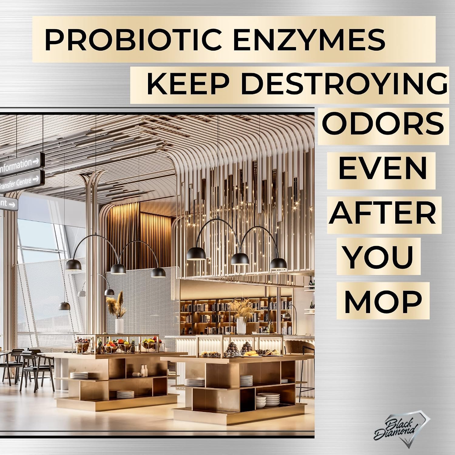Restaurant Bio-Deodorizing Floor Cleaner - Heavy Duty Commercial Concentrated Enzyme Degreaser and Odor Eliminator for Mopping Tile, Laminate, Hardwood & More - Image 5