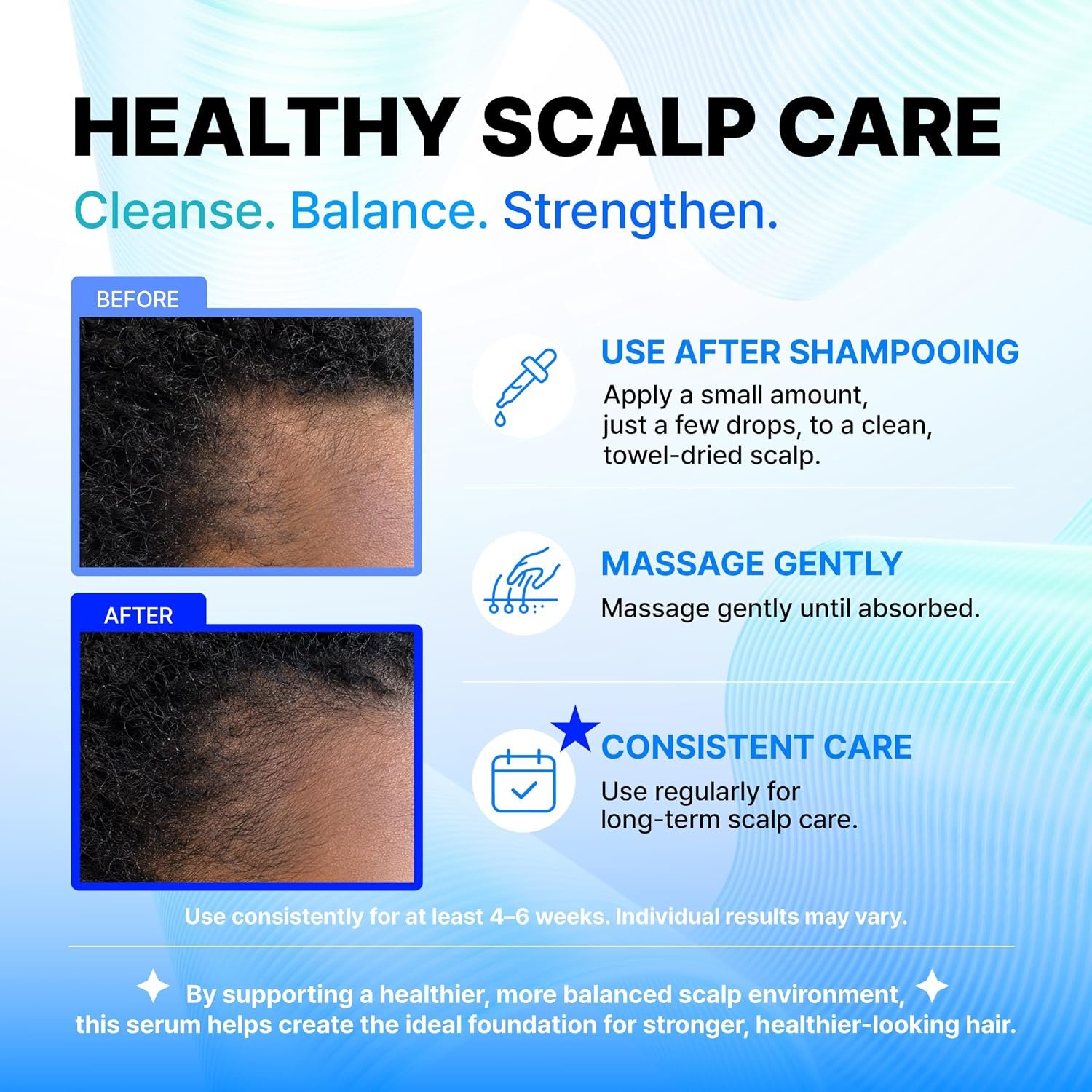 9-Peptide Hair Growth Scalp Care Serum 1.35 Oz(2X Size) - Rosemary 2% Caffeine 1% PDRN & Spicule 300 Roll-On Type | Thicker Fuller-looking Hair w/Niacinamide Zinc PCA | Thinning hair Korean Haircare - Image 7