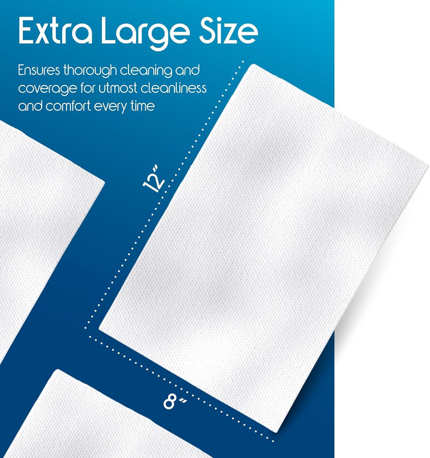 Inspire Adult Wet Wipes, Wash Cloths | Adult Wipes for Incontinence & Cleansing for Elderly, 8"x12" (500CT (10 PACKS OF 50)) - Image 3