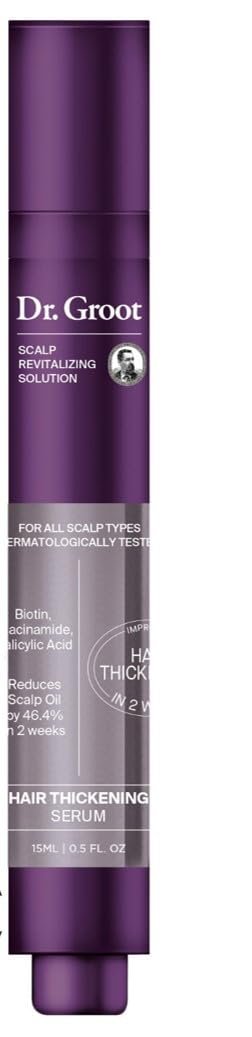 Dr. Groot Award-Winning Hair Thickening Serum for Hair Loss, Thinning Hair, Korean Hair Care, Scalp Treatment, Clinically Tested, Thicker, Reduces Oil, Roll On