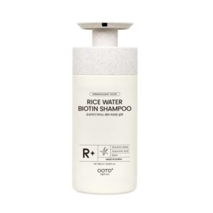 #OOTD Rice Water Biotin Shampoo for Hair Thickening & Volumizing – Sulfate Free Korean Hair Care with Hyaluronic Acid – Deep Hydration & Repair for Dry Damaged Hair, Sensitive Scalp, 20.29 Fl Oz