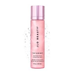 JLO BEAUTY That Glow Face Mist, Hydrating Facial Spray for Dry Skin with Niacinamide, Hyaluronic Acid & Ceramides, Refreshing Dewy Setting for Radiant Skin, 4 oz