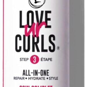 Love Ur Curls All in One Curl Cream Styler, Anti Frizz Curling Cream for Curly Hair, Repair, Define, Hydrate & Style with Shea Butter, 250mL