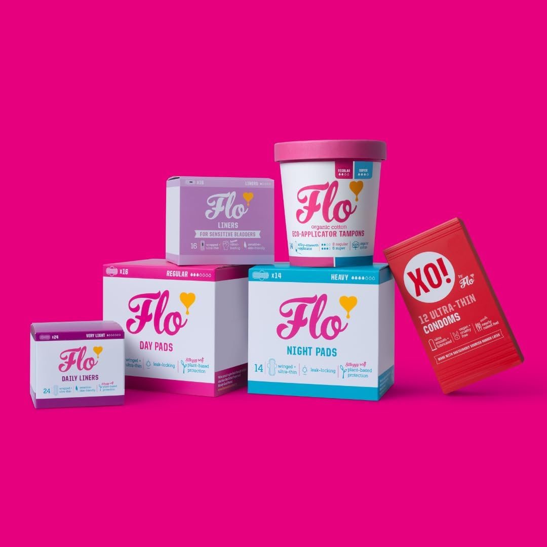 Flo - Organic Cotton Tampons for Women - 32 Pack (14 Regular, 18 Super) - Leak Proof - No Synthetic Fibers, Chlorine Bleach, Added Dyes - Bio-Plastic Applicator - Feminine Care - Vegan & Cruelty Free - Image 8