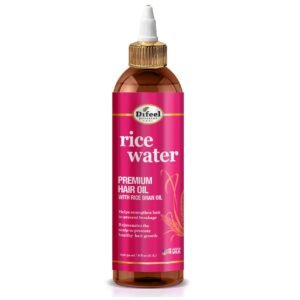Difeel Rice Water Premium Hair Oil 8 oz. – Strengthening Rice Water Moisturizer for Hair