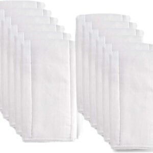 6 Ply Cloth Diapers Burp Cloth, Fasoar Thick Washable Absorbent Cotton Diaper for Babies and Toddlers Multi-Use 6/10/12 Count