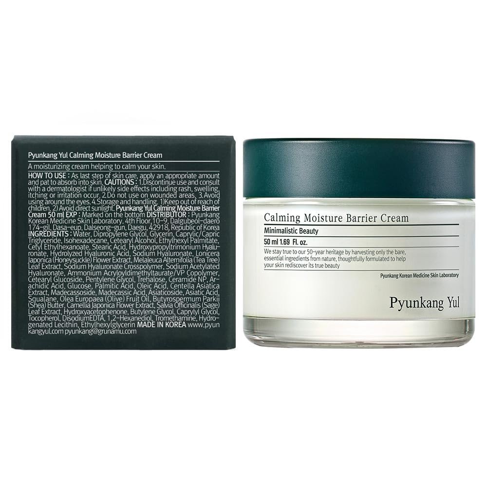 Pyunkang Yul PKY Calming Moisture Barrier Cream Instantly Soothes Sensitive Skin, Hyaluronic Acid & Ceramide for Hydration, Vegan, Korean Skincare (1.69 Fl. Oz, 50ml) - Image 2