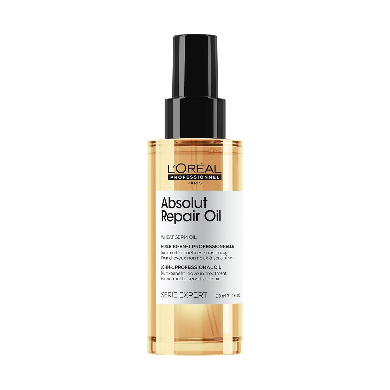 L'Oreal Professionnel Paris Absolut Repair 10-in-1 Oil - Nourishing Multi-Benefit Hair Oil For Dry & Damaged Hair, Repairs Damage Repair & Provides Shine