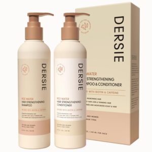 Rice Water Hair Growth Shampoo and Conditioner: Hair Growth Shampoo and Conditioner Infused with Biotin and Caffeine for Thinning Hair (Rice Water Shampoo & Conditioner)