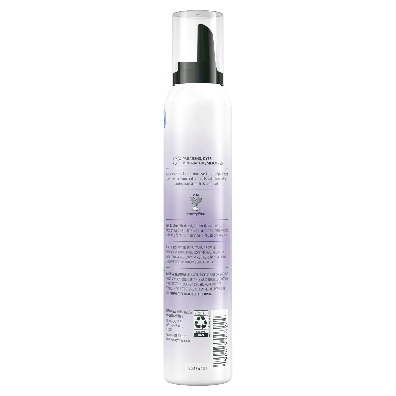 Herbal Essences Curl Boosting Mousse, Frizz Control for Curly & Wavy Hair, Long-Lasting Hold with Berry Scent, Paraben & Dye, Cruelty-Free, 6.8 Fl Oz Each, 3 Pack - Image 10