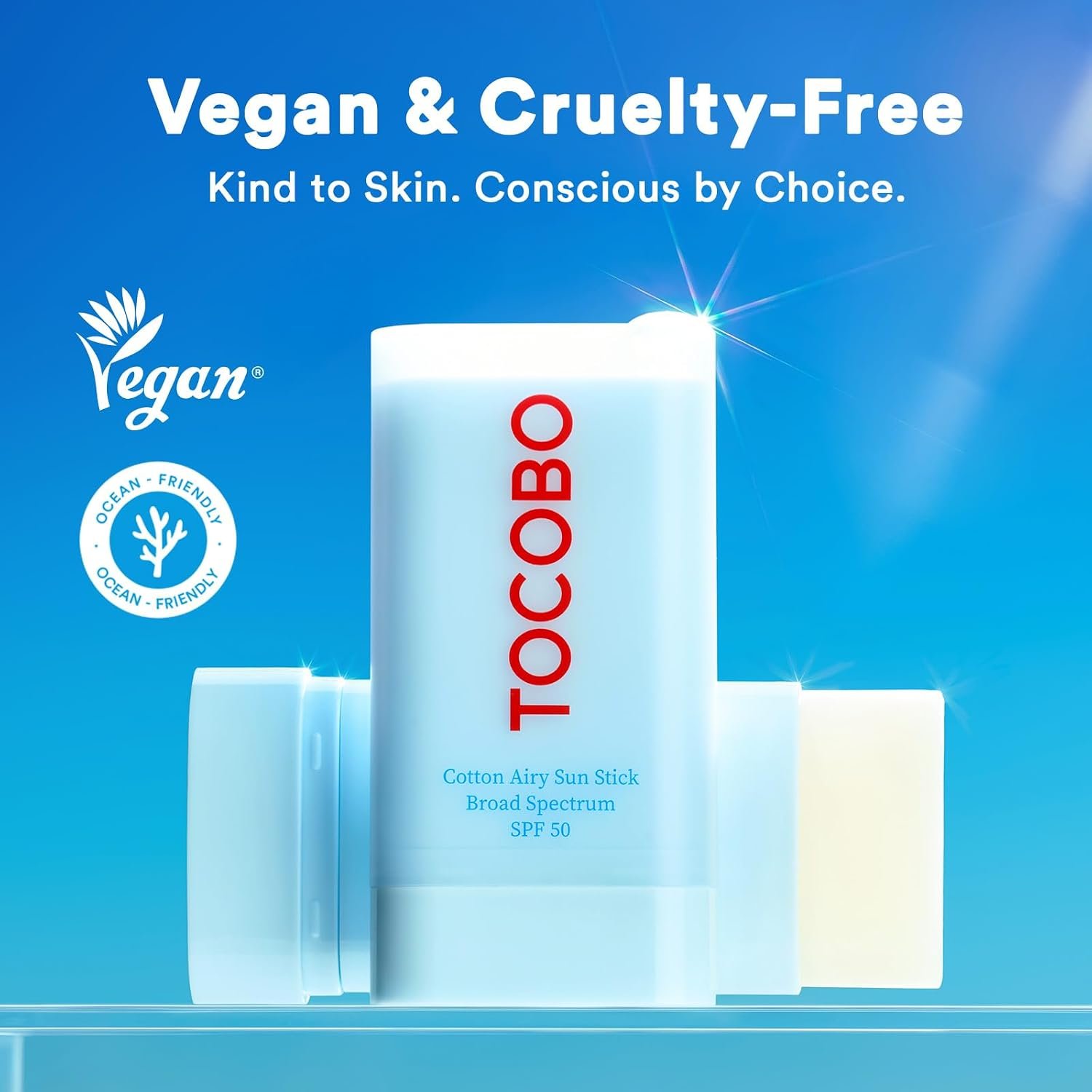 TOCOBO Cotton Airy Sun Stick SPF 50 Broad Spectrum Korean Matte Sunscreen Stick for Face - Travel Size Sebum Control Sunblock -Vegan, Lightweight, 0.67 oz (1single pack) - Image 7