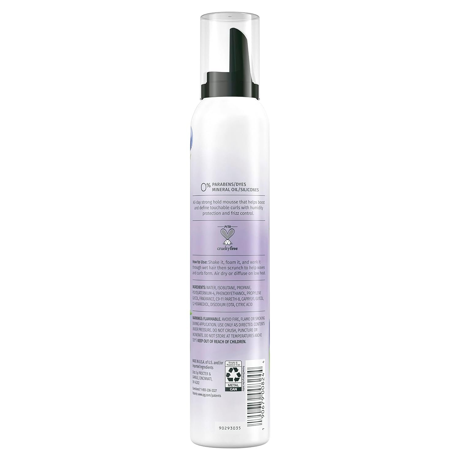 Herbal Essences Curl Boosting Mousse, Frizz Control for Curly & Wavy Hair, Long-Lasting Hold with Berry Scent, Paraben & Dye, Cruelty-Free, 6.8 Fl Oz Each, 3 Pack - Image 12