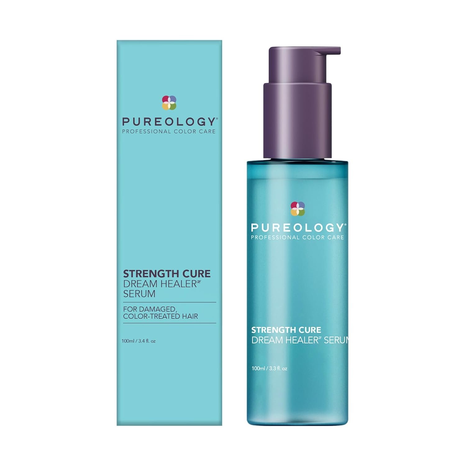 Pureology Strength Cure Dream Healer Hair Serum - Lightweight Leave-In Treatment, Split End Hair Repair, Smoothing & Strengthening Heat Protectant, Vegan