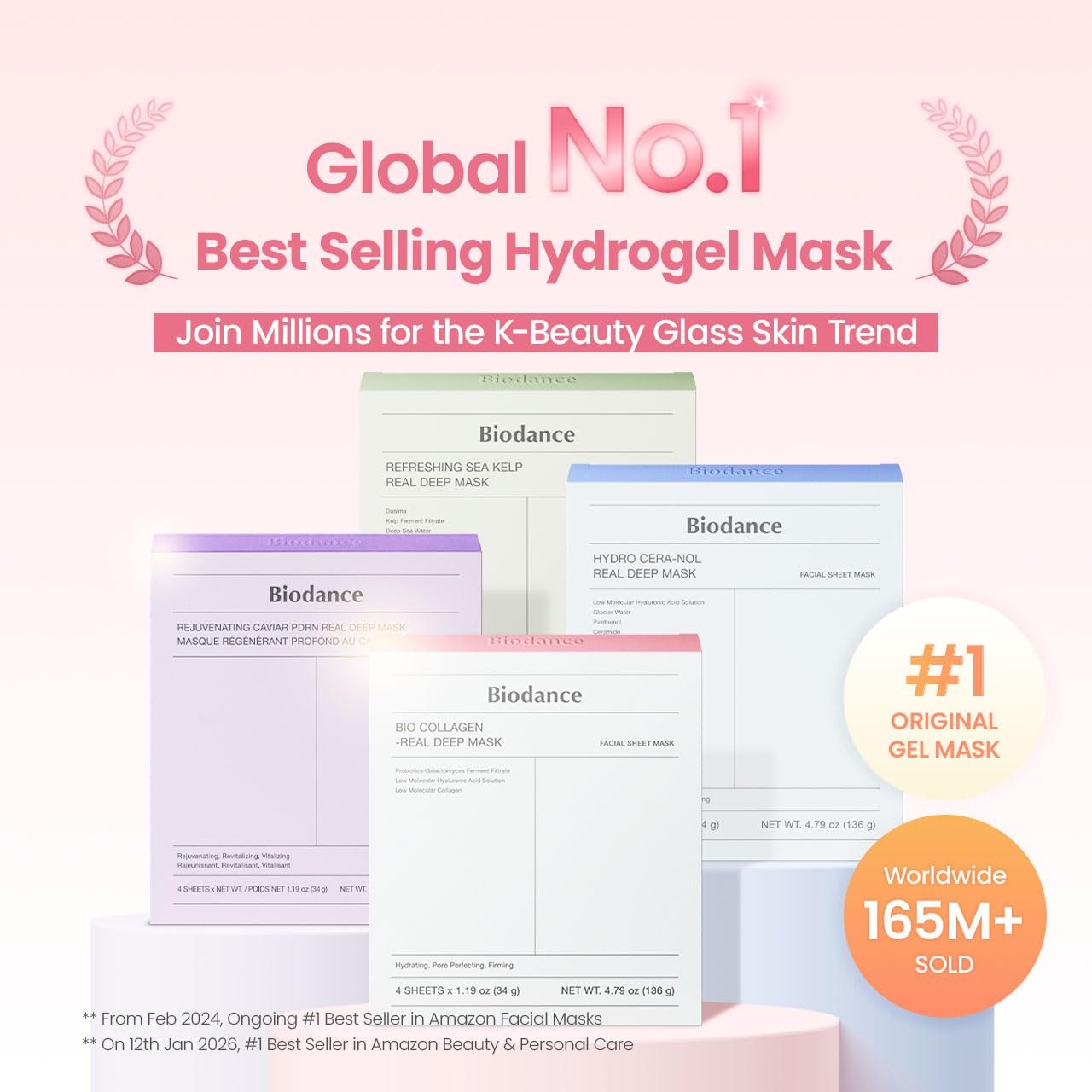 BIODANCE Bio-Collagen Real Deep Mask, Hydrating Overnight Hydrogel Face Mask, Pore Minimizing, Plumping, Elasticity Improvement, Korean Skin Care, Self Care Gifts for Women | 1.19oz(34g) x 16ea - Image 2