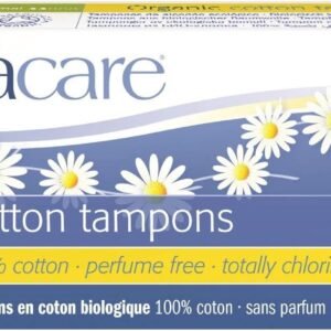 20 Organic Cotton Tampon No Applicator Regular- 5 Boxes