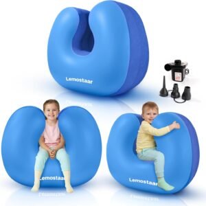Inflatable Sensory Chair for Kids Toddlers, Soft Squeeze Seat for Kids with Autism & ADHD, Compression Rocking Chair for Sensory Room Must Have, Autism Sensory Products Includes Electric Air Pump