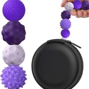 BUSOHA Silicone Fidget Balls – 4 Pack Fidget Toys Adults Sensory Toys Stress Balls for Adults Teens Gifts for Calming,Autism and ADHD Office