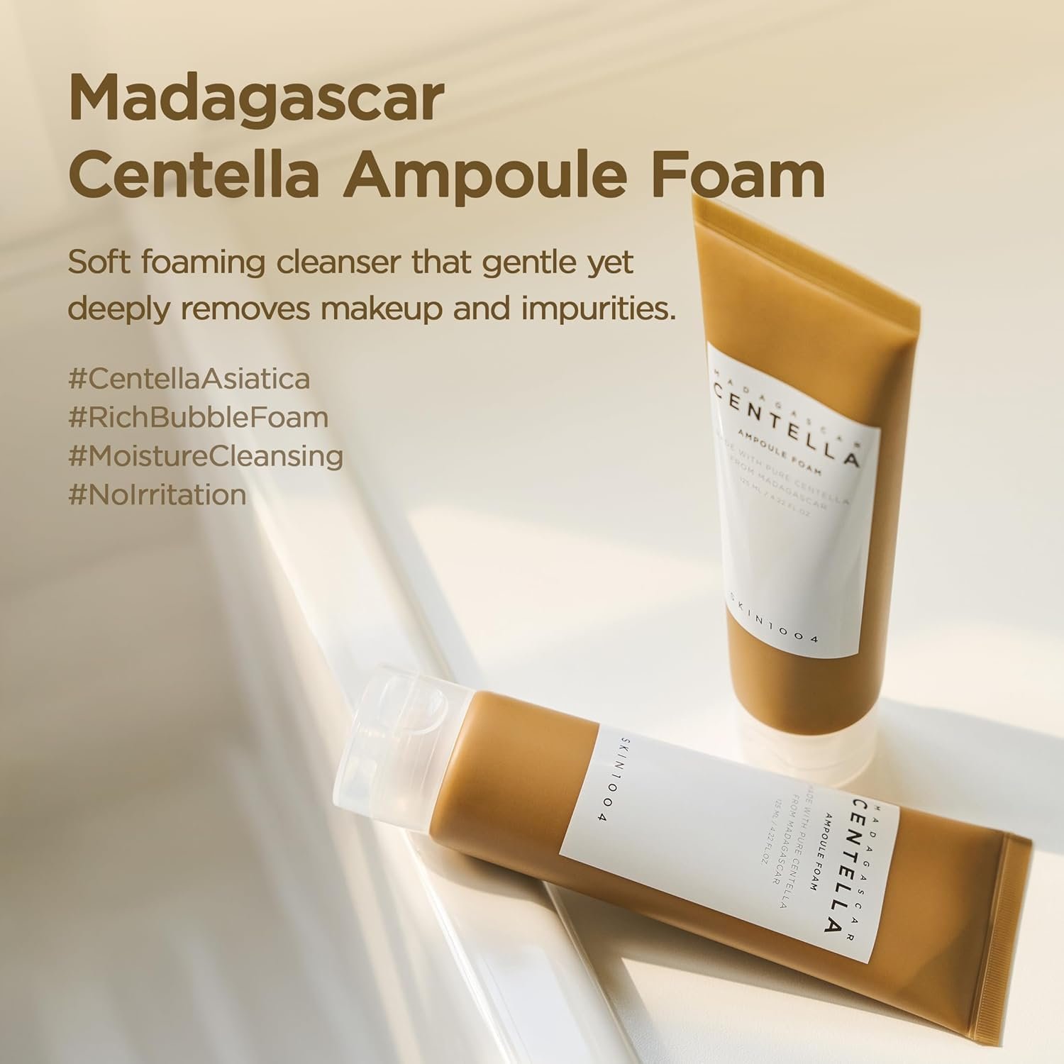 SKIN1004 Madagascar Centella Ampoule Foam, 4.23 fl.oz, Korean Face Cleanser & Makeup Remover with Centella Asiatica, Gentle Daily Cleanser for Soft Skin, Korean Skin Care - Image 2
