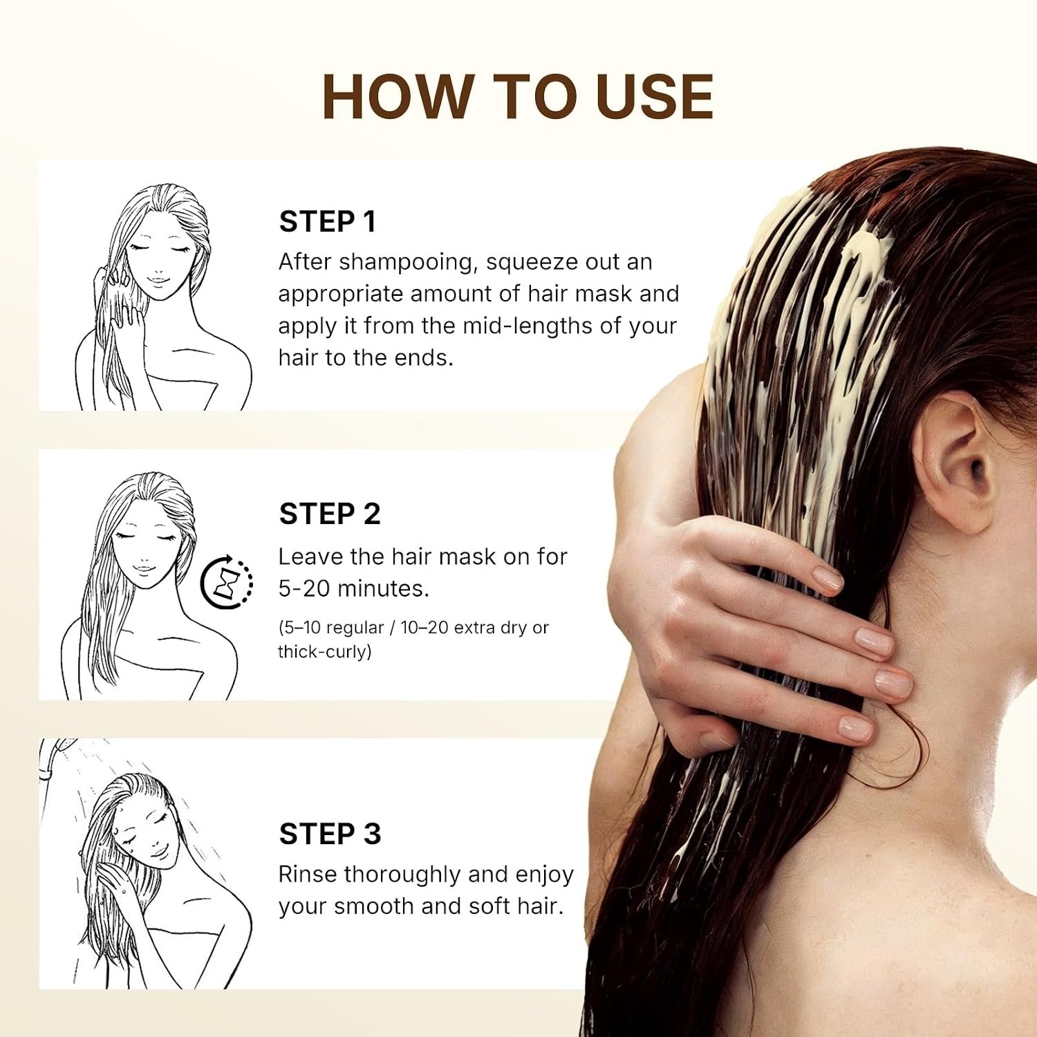 Karseell Collagen Hair Treatment Deep Repair Conditioning Argan Oil Collagen Hair Mask Essence for Dry Damaged Hair All Hair Types 16.90 oz 500ml - Image 7