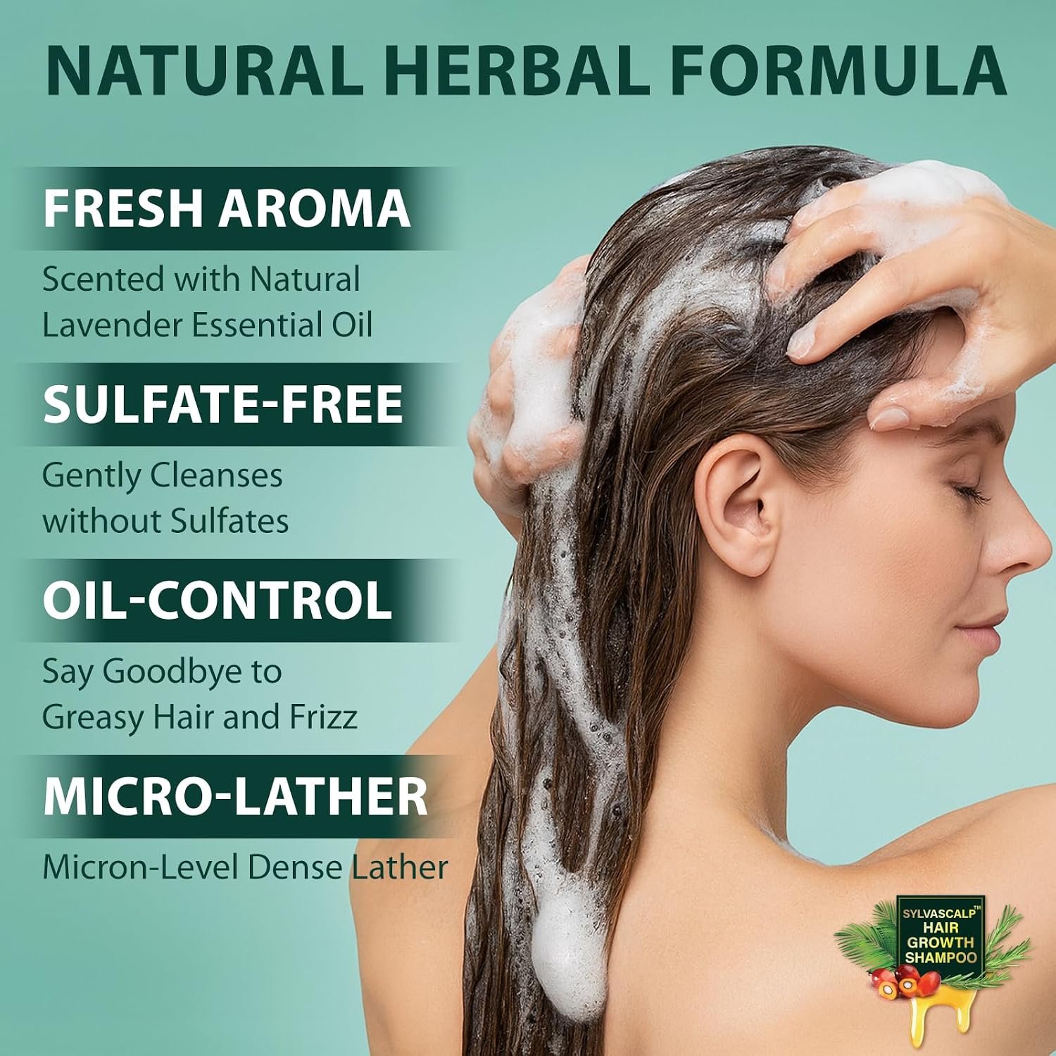 Rosemary & Batana Oil Hair Growth Shampoo: Hair Loss Shampoo for Men and Women with Biotin, Sulfate & Fragrance-Free Thickening - Image 2