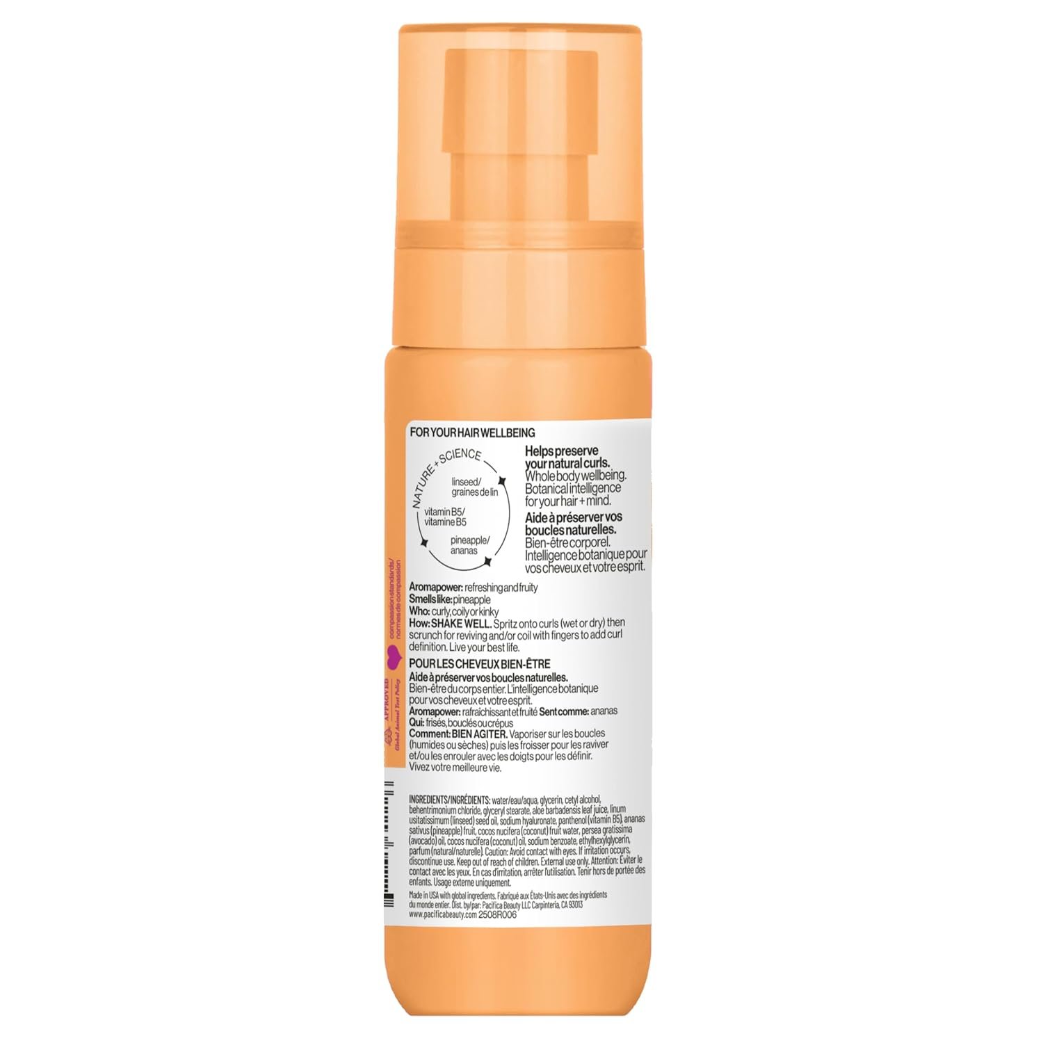 Pacifica Pineapple Curls Frizz Control Spray 4oz – Curl Refresher Mist for Curly & Wavy Hair, Hydrating Anti-Frizz Day 2 Curl Booster with Pineapple Extract & Vitamin B5 Vegan Dermatologist Tested - Image 11