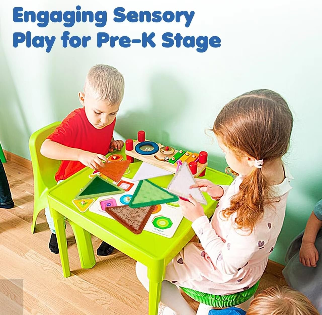Tactile Sensory Toys for Babies 6+ Months & Toddlers 1-3 Years | 6-Textured Sensory Mats for Fine Motor Skills | Washable Baby Play Wall Toys (6 Pack) - Image 8