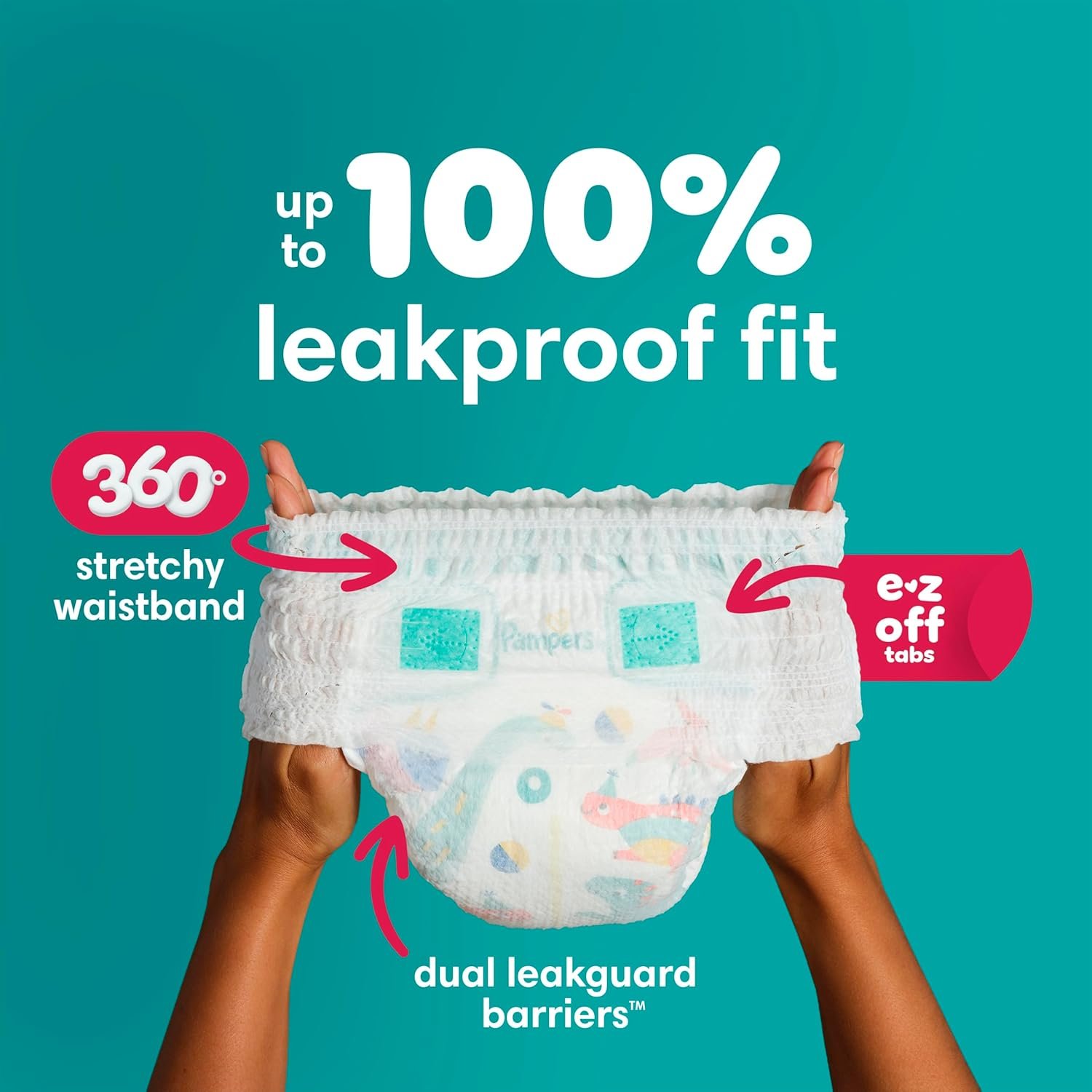 Pampers Diapers - Cruisers 360 - Size 4, 144 Count, Babyproof up to 100% Leakproof Pull-On Diaper - Image 2