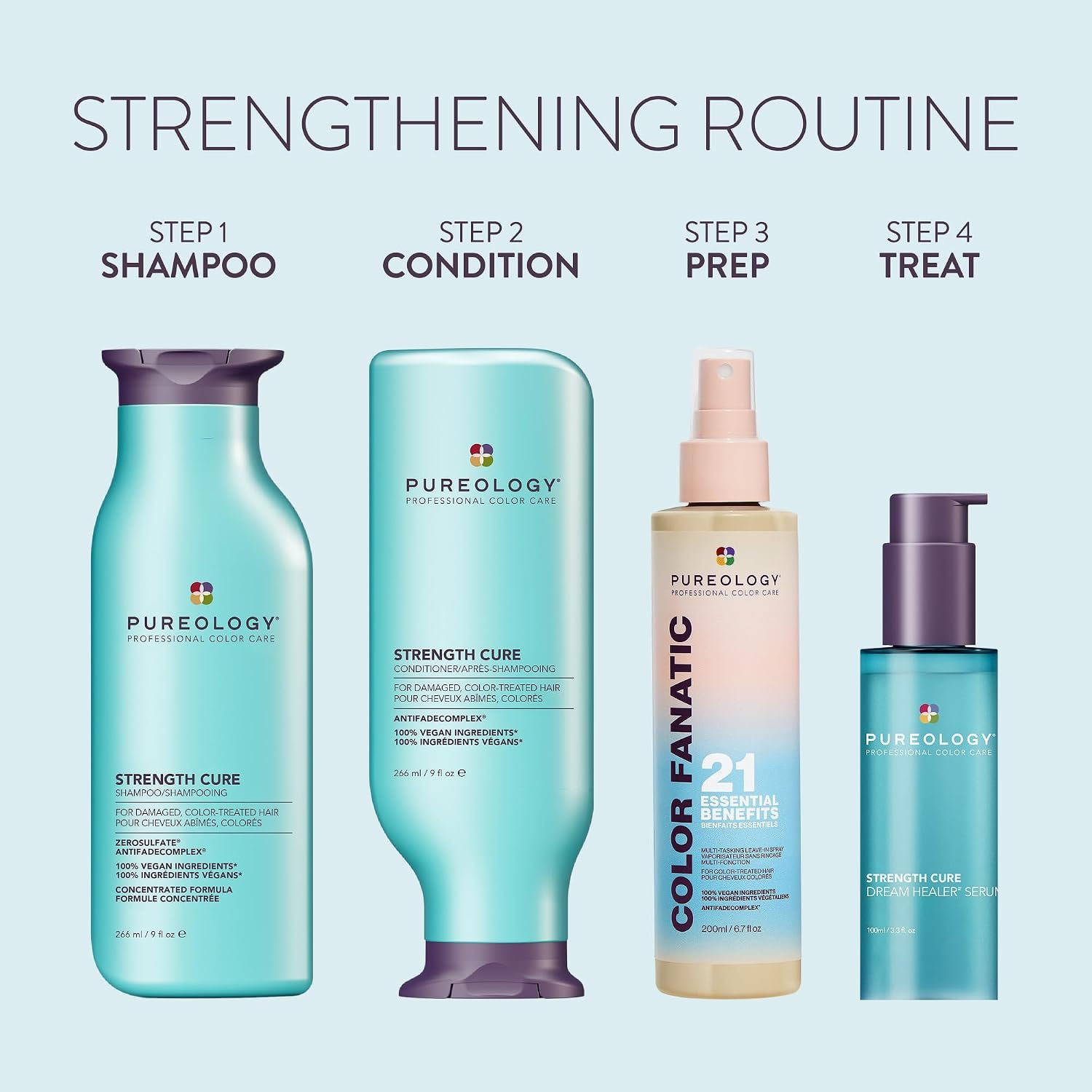 Pureology Strength Cure Dream Healer Hair Serum - Lightweight Leave-In Treatment, Split End Hair Repair, Smoothing & Strengthening Heat Protectant, Vegan - Image 9