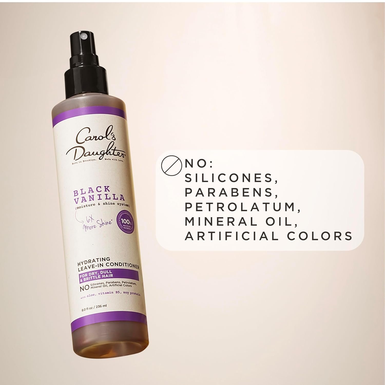 Carol's Daughter Black Vanilla Leave In Conditioner for Curly, Wavy or Natural Hair, Moisturizing Hair Care for Dry, Dull or Brittle Split Ends, 8 Fl Oz - Image 8