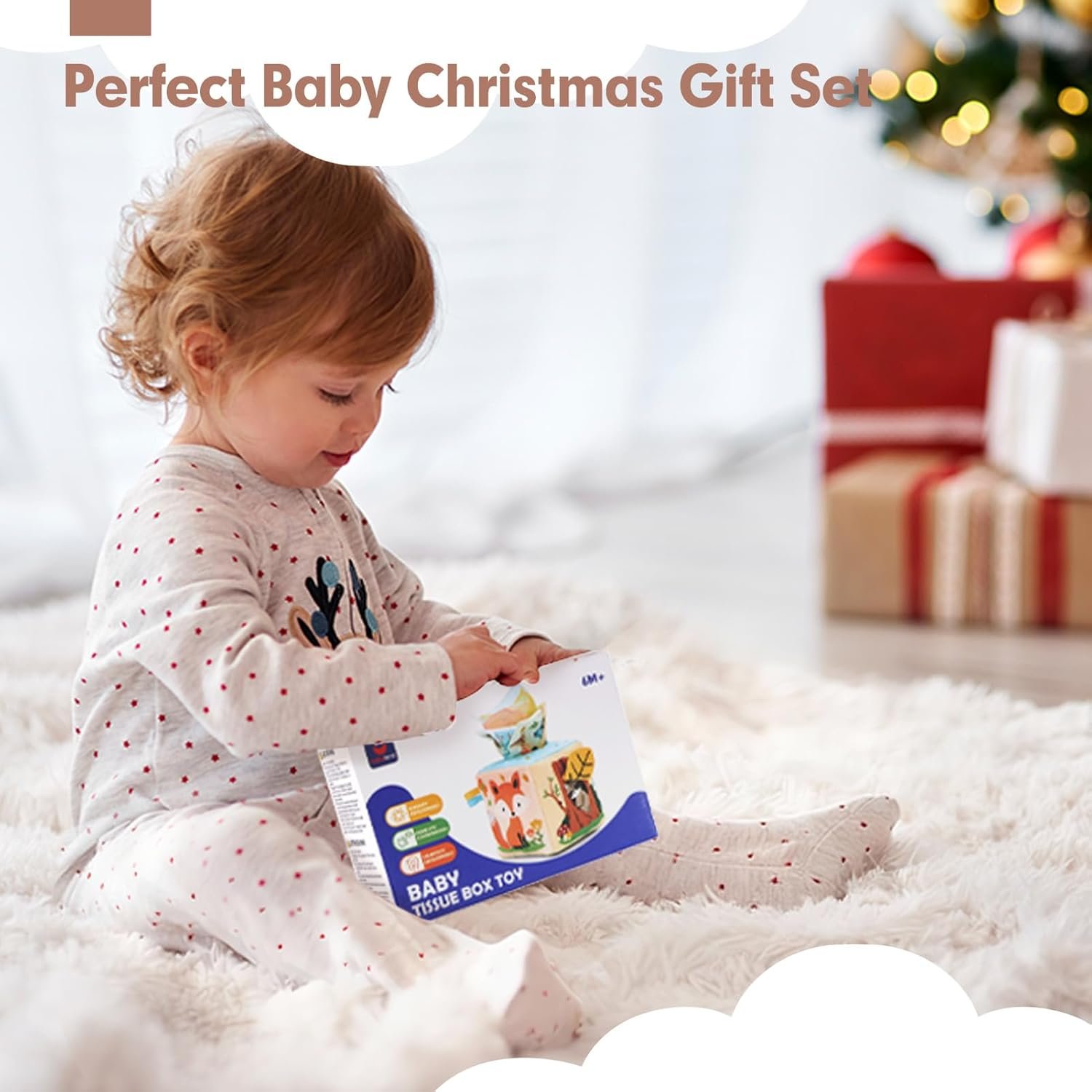 hahaland Baby Tissue Box Toy - Baby Toys 6-12 Months Montessori Toys for 6 Month Old Must Haves - Babies Boy Girl Gifts 6 7 8 9 10 12 Month Old Sensory Pulling Play Scarf Toys 1 Year Old Birthday Gift - Image 9