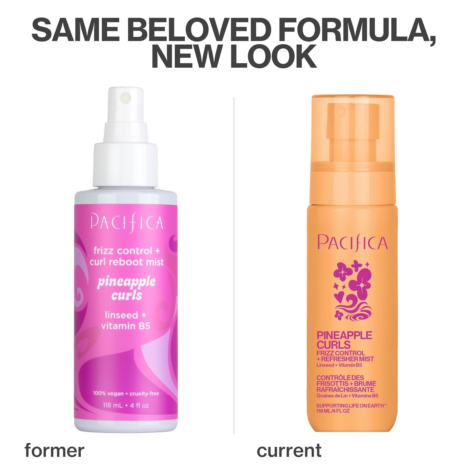 Pacifica Pineapple Curls Frizz Control Spray 4oz – Curl Refresher Mist for Curly & Wavy Hair, Hydrating Anti-Frizz Day 2 Curl Booster with Pineapple Extract & Vitamin B5 Vegan Dermatologist Tested - Image 2
