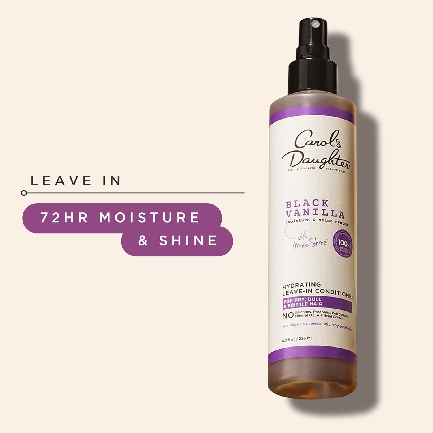 Carol's Daughter Black Vanilla Leave In Conditioner for Curly, Wavy or Natural Hair, Moisturizing Hair Care for Dry, Dull or Brittle Split Ends, 8 Fl Oz - Image 5