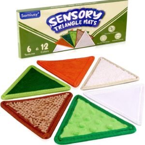 Tactile Sensory Toys for Babies 6+ Months & Toddlers 1-3 Years | 6-Textured Sensory Mats for Fine Motor Skills | Washable Baby Play Wall Toys (6 Pack)
