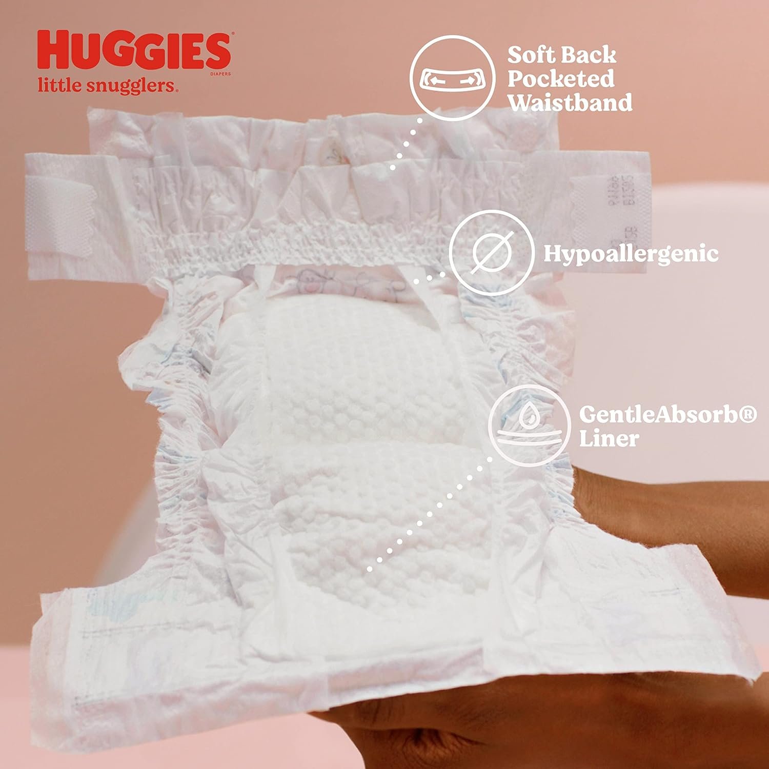 Huggies Little Snugglers Baby Diapers, Size Newborn (up to 10 lbs), 31 Ct, Newborn Diapers (Pack of 2) - Image 5