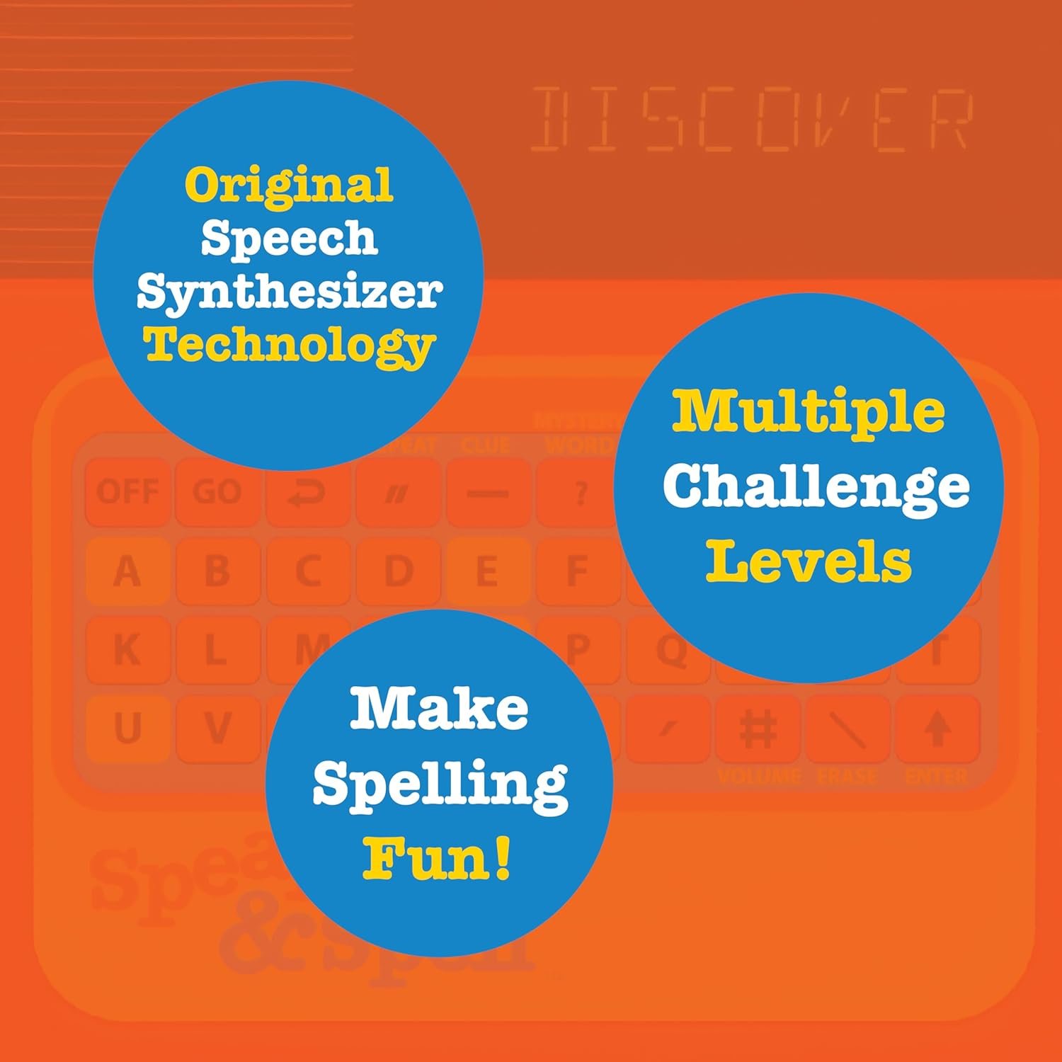 Speak & Spell Electronic Game - Educational Learning Toy, Spelling Games, 80s Retro Handheld Arcade, Autism Toys, Activity for Boys, Girls, Toddler, Ages 7+ - Image 6