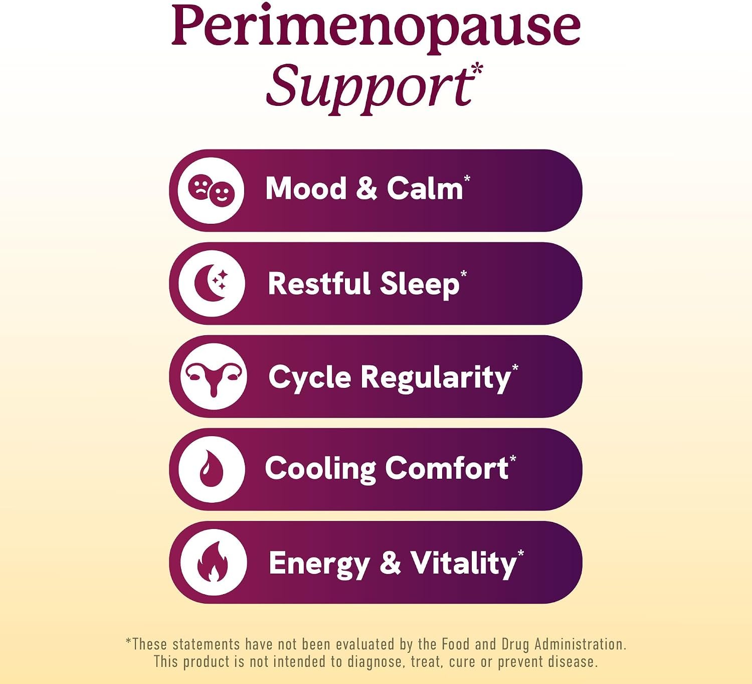 Perimenopause Support for Women Supplement | Hormone Balance, Mood, Sleep, Cycle Regularity & Cooling Support | Black Cohosh, Vitex, Saffron | Peri Menopause Supplements for Women | Non-GMO | 60 Ct - Image 2