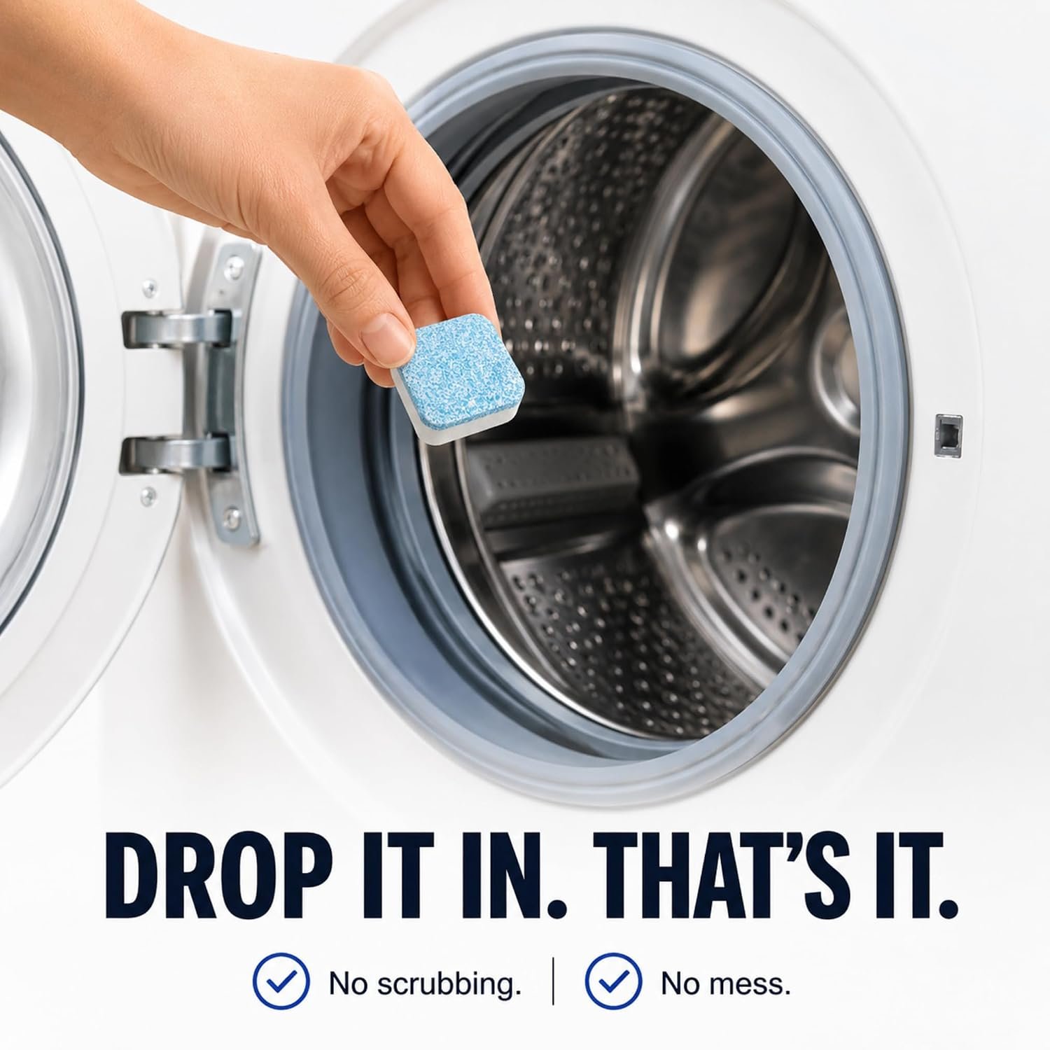 Washing Machine Cleaner Tablets - Penetrating Deep Clean Washer Cleaner Tablets For Front Loader And Top Load HE - Active Formula Tub Descaler Deodorizer - Image 5