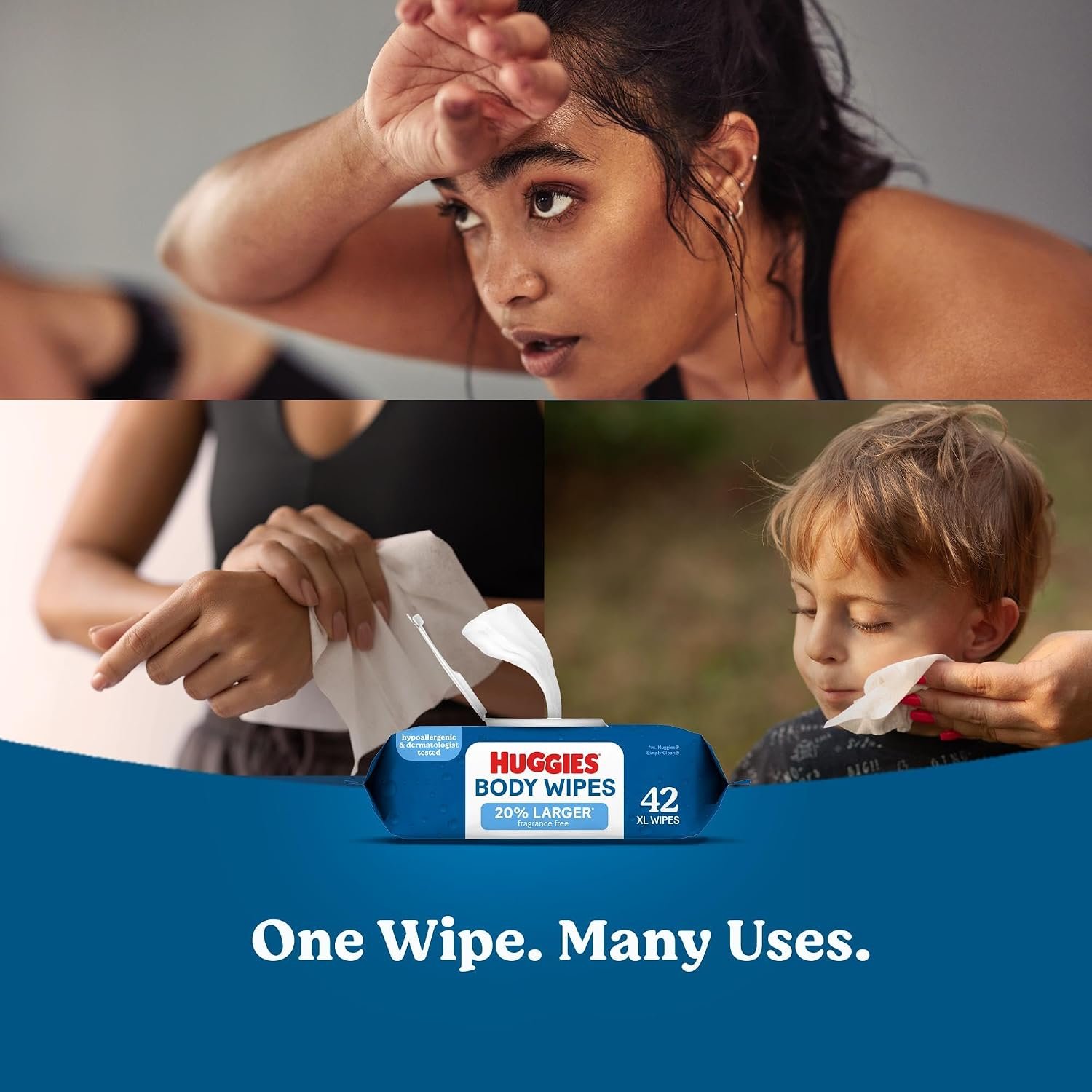 Huggies Extra Large Unscented Wipes, 1 Flip-Top Pack, 42 Count - Image 2