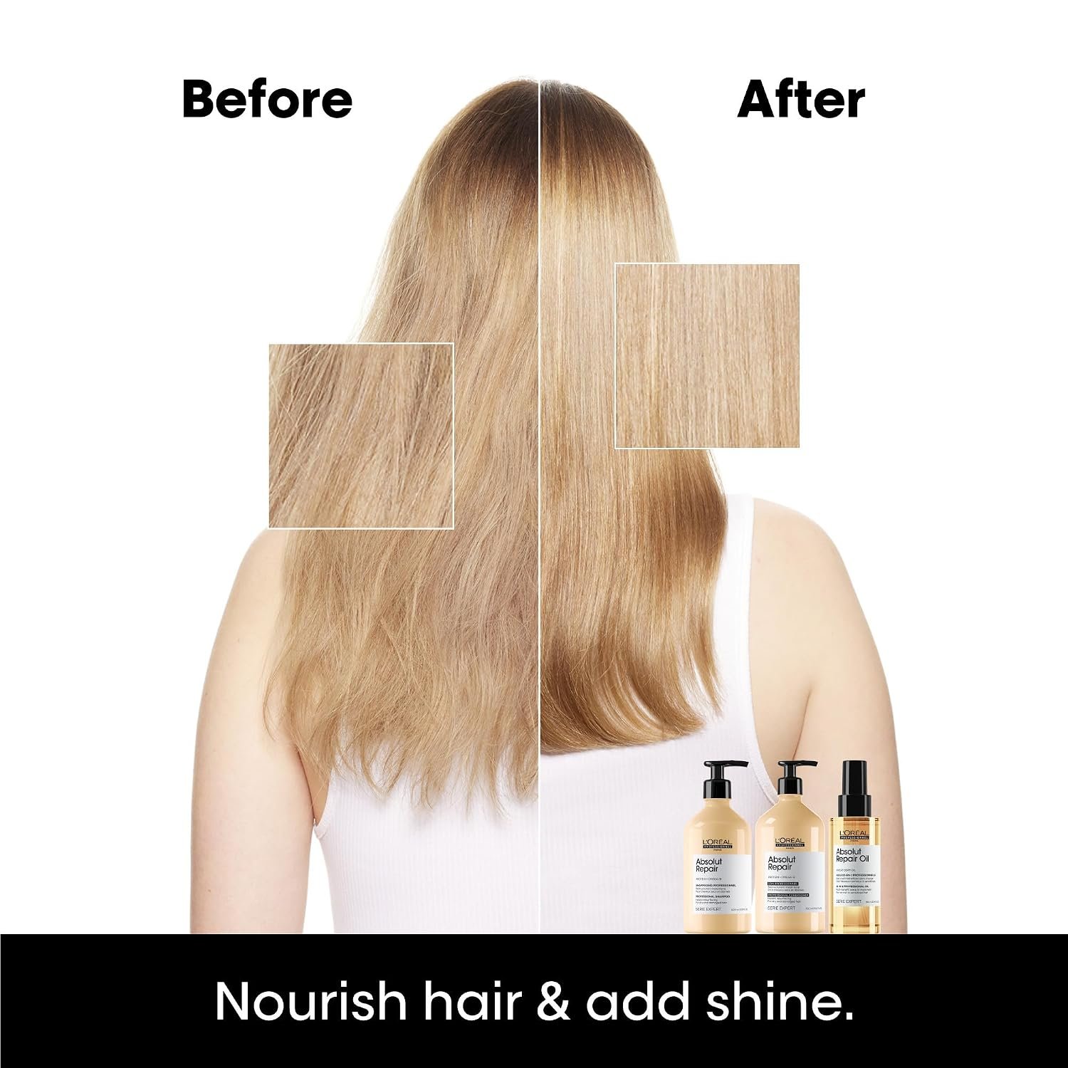 L'Oreal Professionnel Paris Absolut Repair 10-in-1 Oil - Nourishing Multi-Benefit Hair Oil For Dry & Damaged Hair, Repairs Damage Repair & Provides Shine - Image 3
