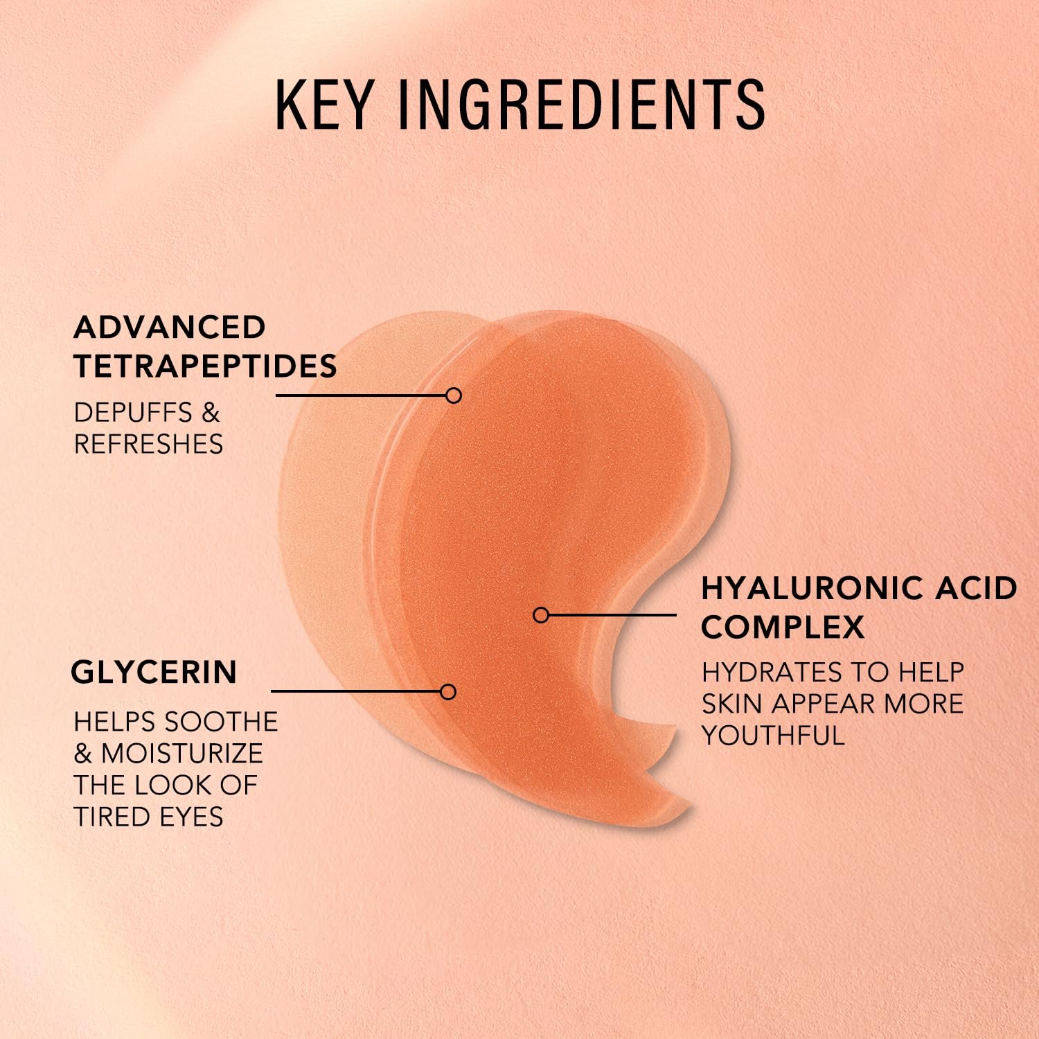 JLO BEAUTY Under Eye Patches, Hydrogel Eye Mask Set for Puffiness, Dark Circles & Dryness with Peptides & Hyaluronic Acid, Hydrating & Depuffing Under Eye Masks, That First Take, 60 Count - Image 3